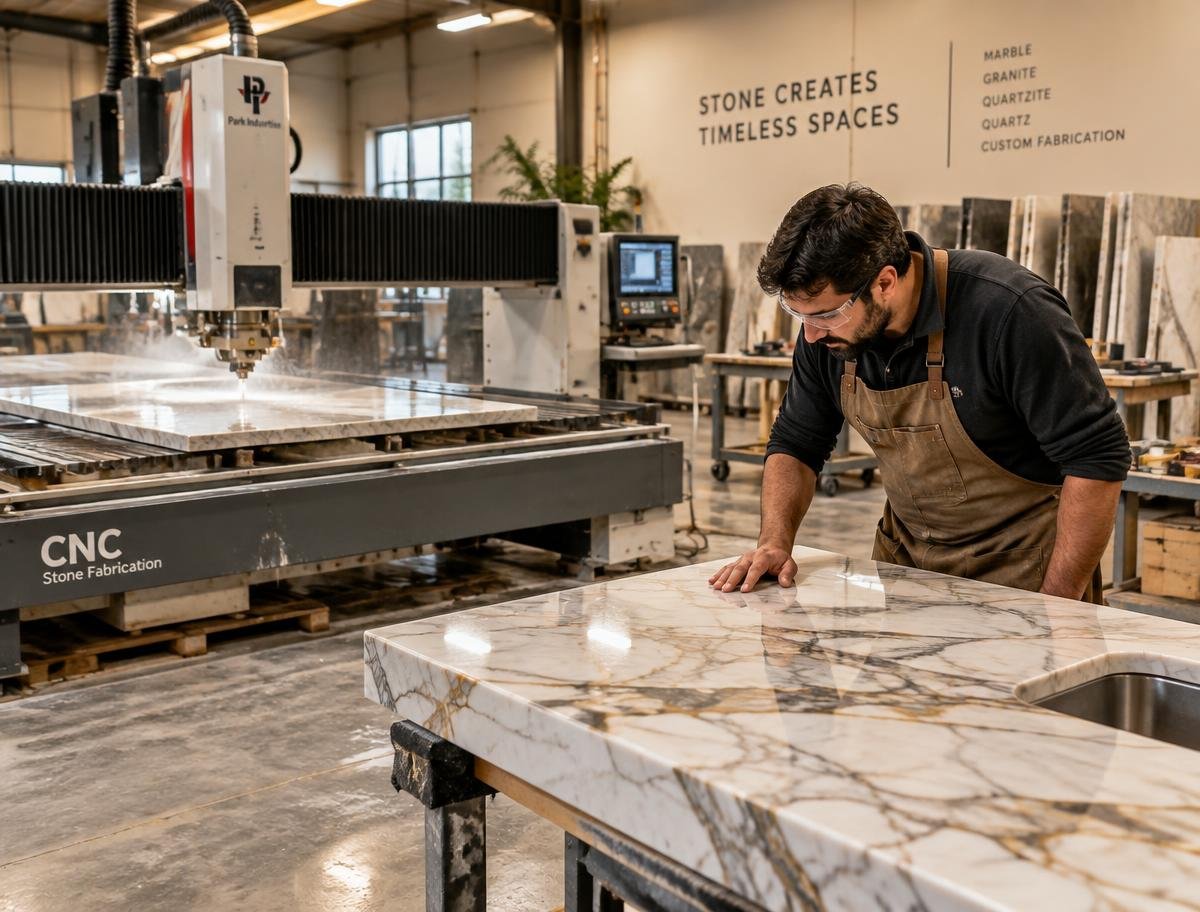 CWB Countertops team working alongside a builder on a new construction project